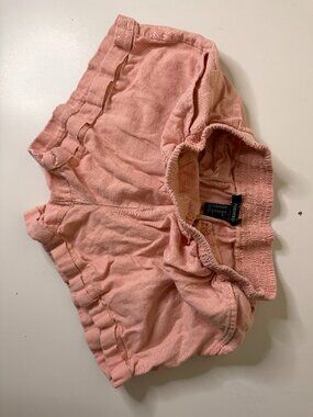 Forever 21 Women's XS Pink Cuffed Pocketed Linen Shorts
